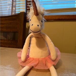 Jellycat Cream Unicorn with Pink Tutu